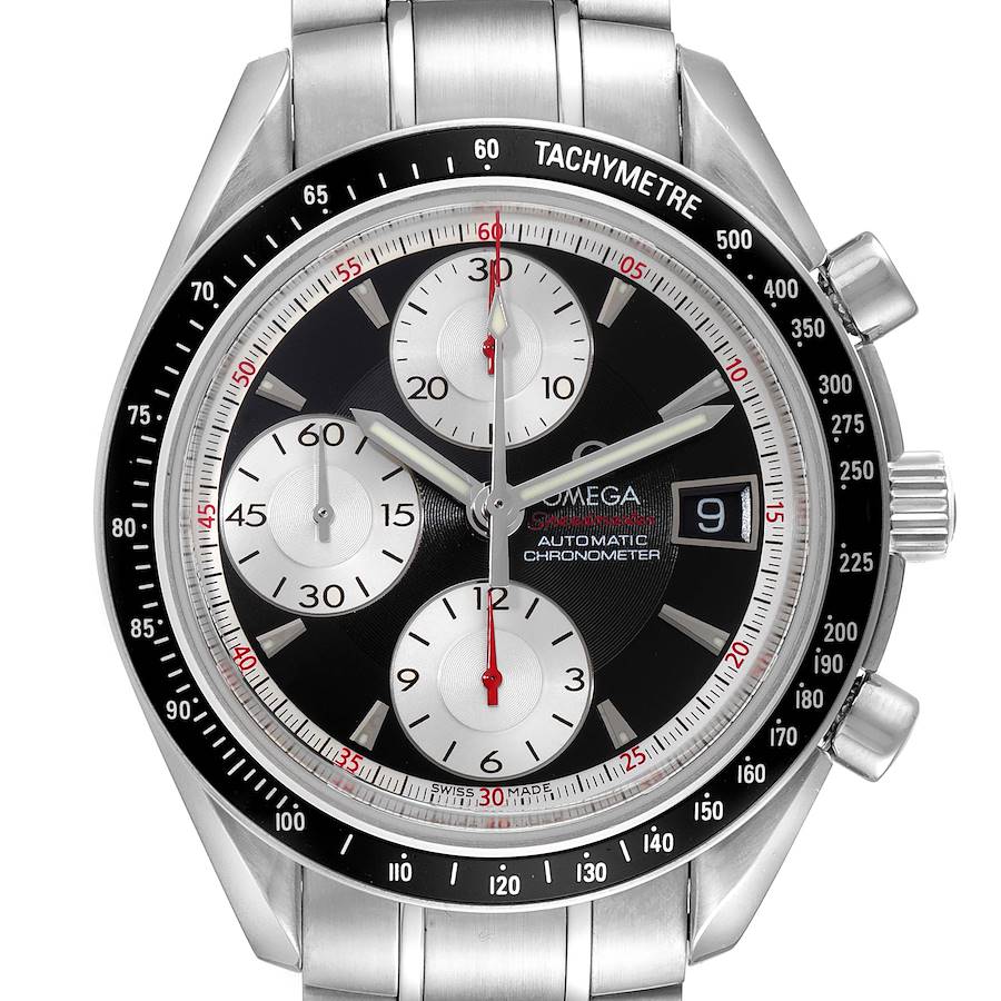 Omega Speedmaster Date 40 Black Dial Steel Mens Watch 3210.51.00 SwissWatchExpo