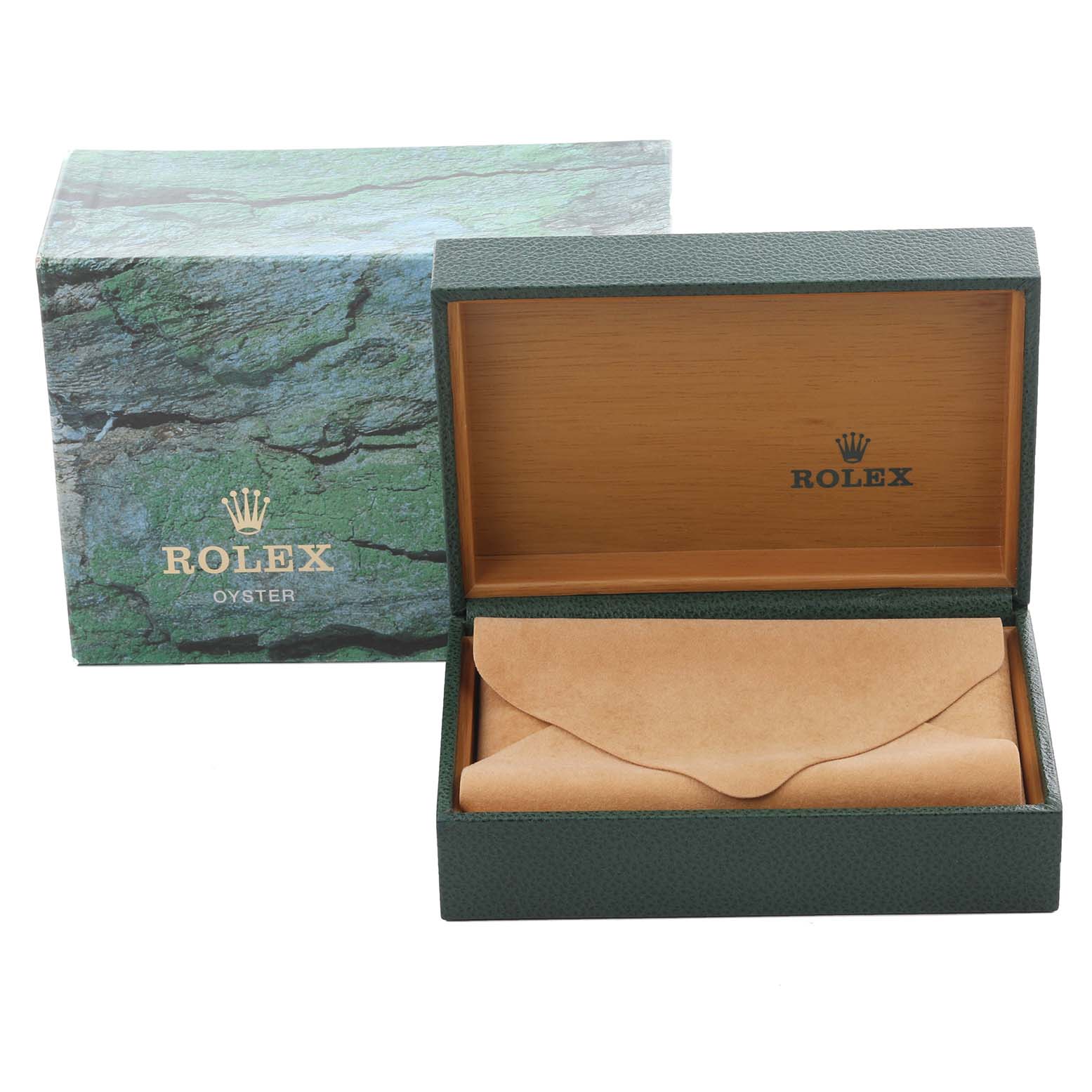 The image shows the Rolex Air-King 14010 Men's Stainless Steel White Dial 14010 Men's Stainless Steel White Dial watch box, with both outer and inner boxes visible.