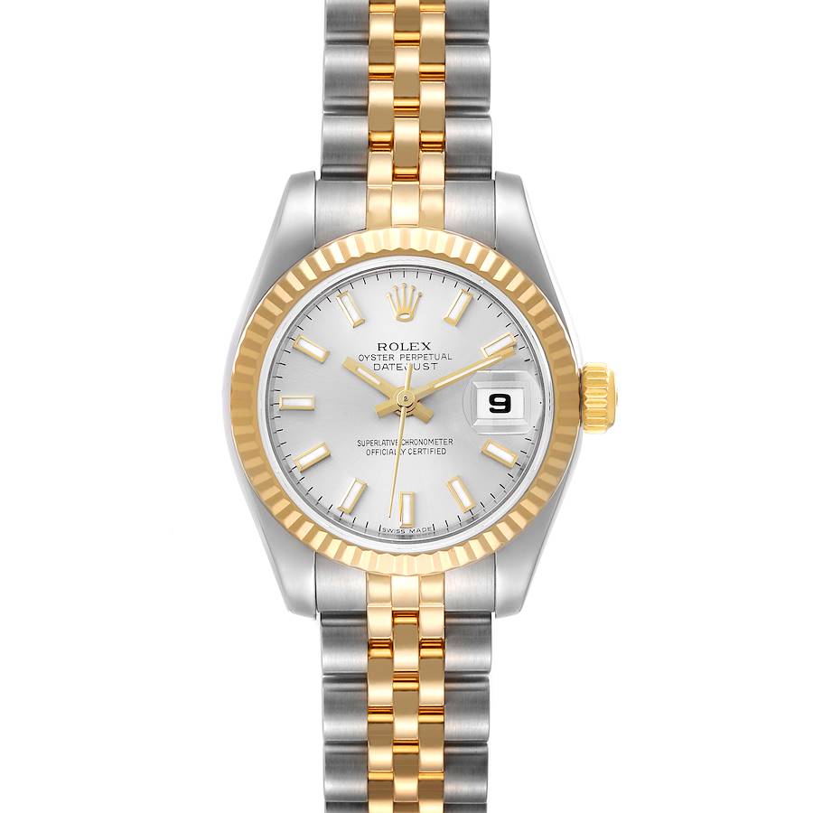 Rolex Datejust 26 Steel Yellow Gold Silver Dial Ladies Watch 179173 Box Papers SwissWatchExpo