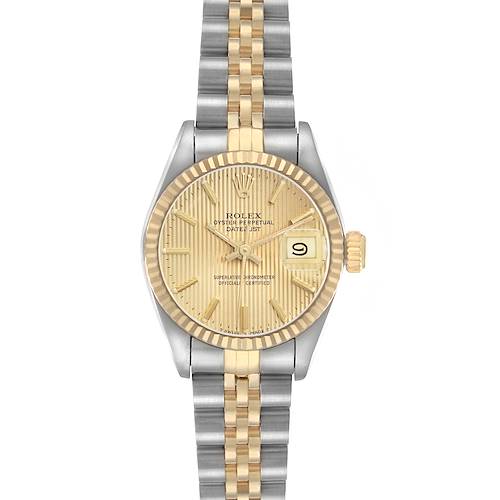 Photo of Rolex Datejust 26 Steel Yellow Gold Tapestry Dial Ladies Watch 69173