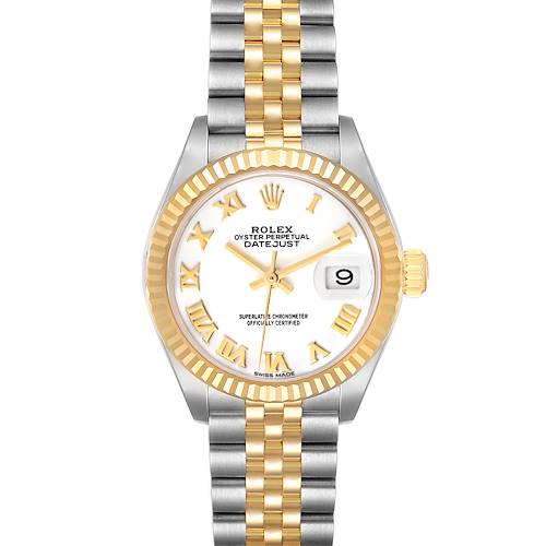Photo of Rolex Datejust 28 Steel Yellow Gold White Dial Ladies Watch 279173