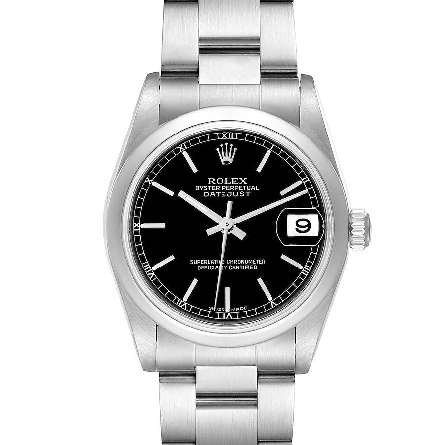 Rolex Datejust 31 Midsize Black Dial Steel Ladies Watch 78240 SwissWatchExpo