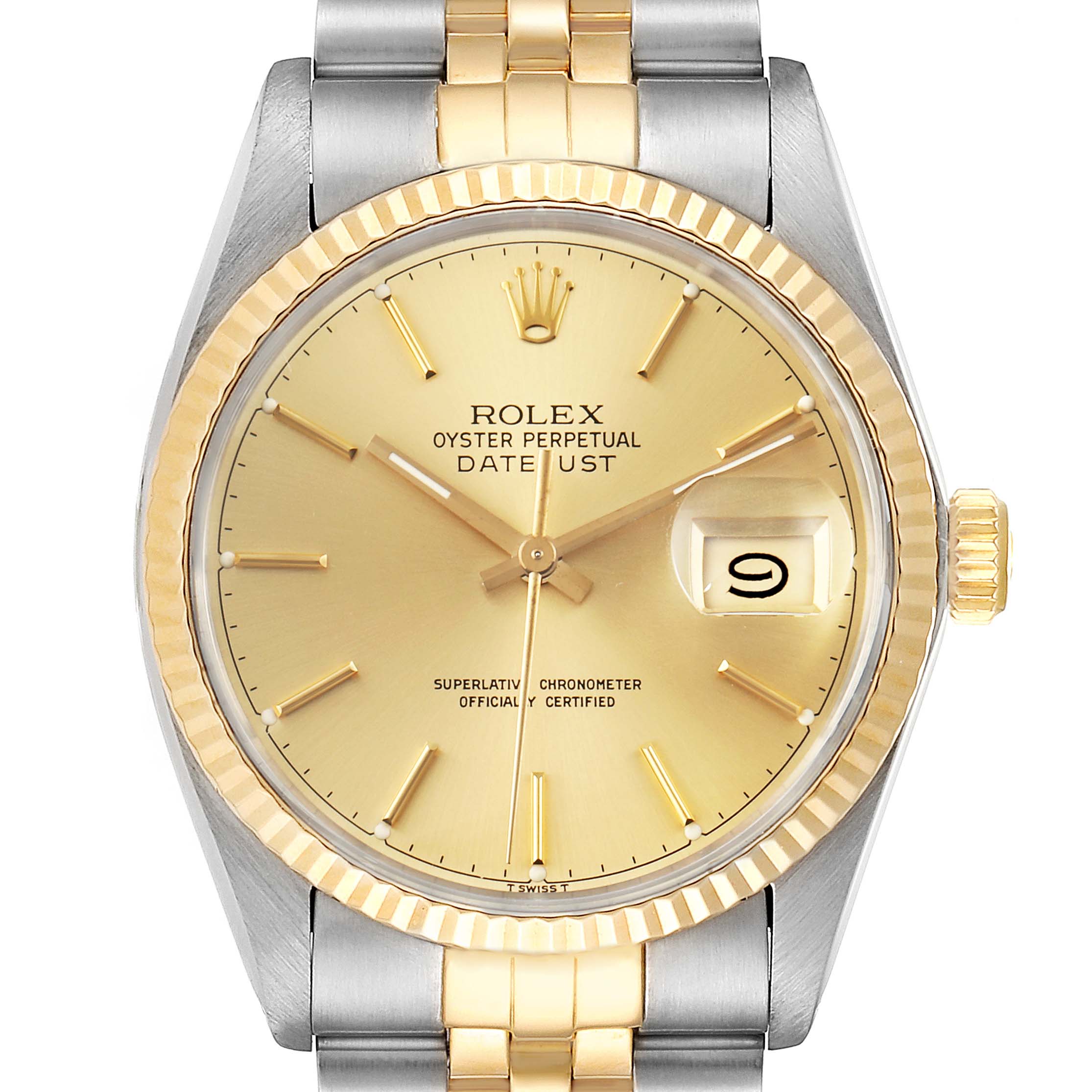 datejust 36 gold and steel