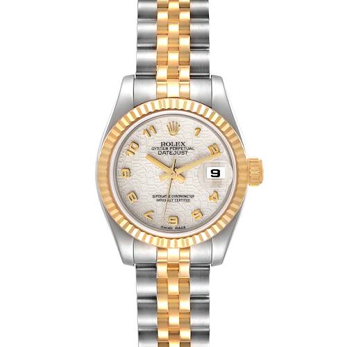 Photo of Rolex Datejust Steel Yellow Gold Anniversary Dial Ladies Watch 179173 Box Card