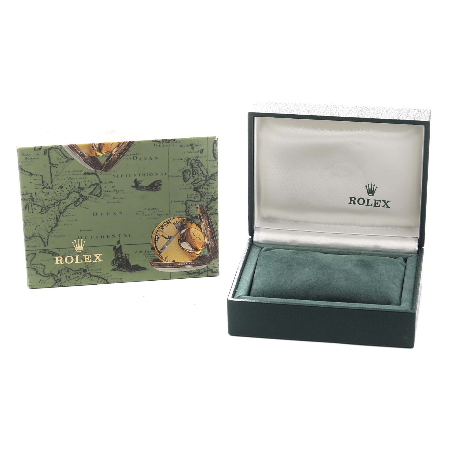 The image shows a Rolex Datejust 179173 Women's Steel and Gold (two tone) Champagne Dial box and card, both displayed from the front.