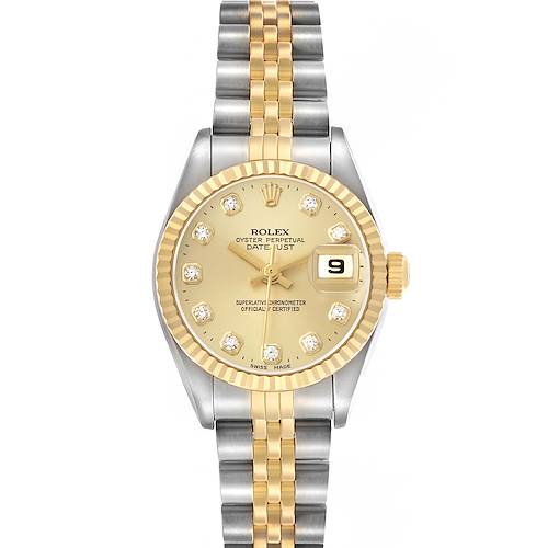 Photo of Rolex Datejust Steel Yellow Gold Diamond Ladies Watch 79173