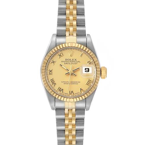 Photo of Rolex Datejust Steel Yellow Gold Roman Dial Ladies Watch 69173
