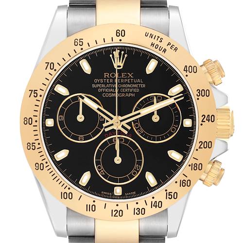 Photo of Rolex Daytona Steel Yellow Gold Black Dial Mens Watch 116523