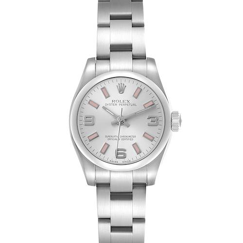 Photo of Rolex Oyster Perpetual 26 Steel Pink Hour Markers Ladies Watch 176200