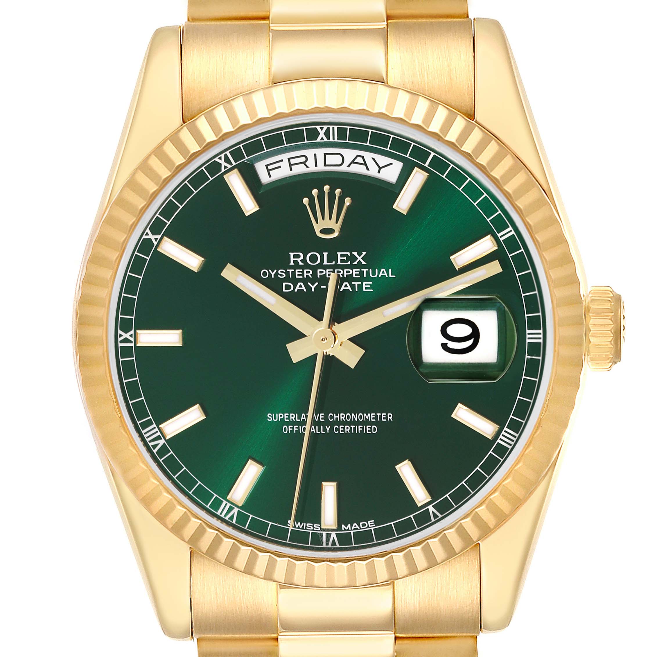 Rolex presidential green discount face