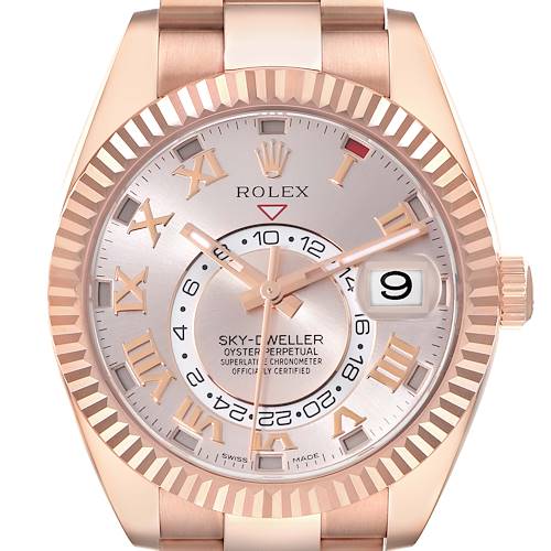 Photo of Rolex Sky-Dweller Rose Gold Sundust Dial Mens Watch 326935