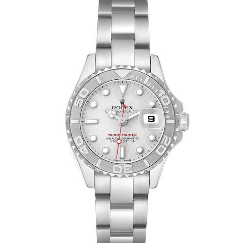 Photo of Rolex Yachtmaster 29 Steel Platinum Dial Bezel Ladies Watch 169622