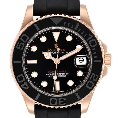 Photo of NOT FOR SALE Rolex Yachtmaster 37 18K Everose Gold Rubber Strap Watch 268655 Unworn PARTIAL PAYMENT