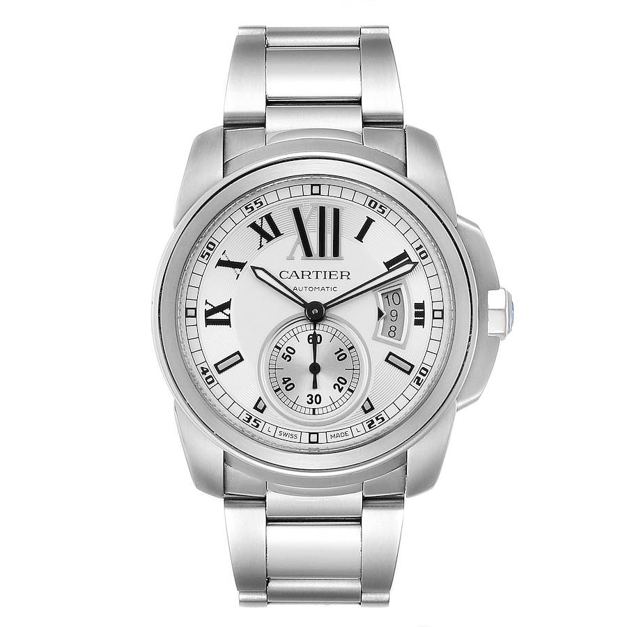 Calibre De Cartier Silver Dial Automatic Steel Mens Watch W7100015 ...