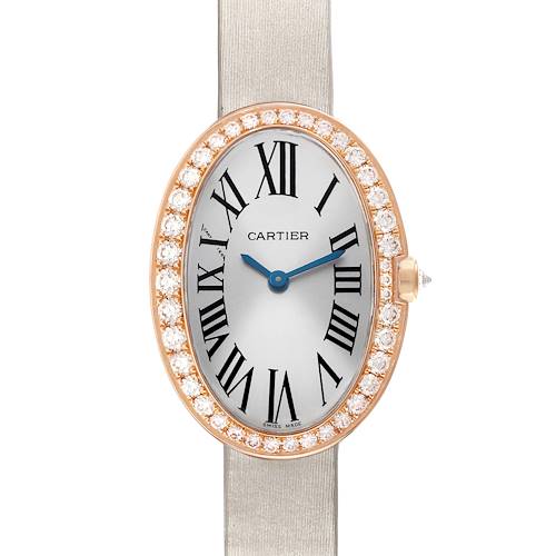 Photo of Cartier Baignoire 18K Rose Gold Diamond Ladies Watch WB520004 Box Papers