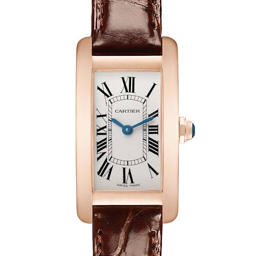 Photo of Cartier Tank Americaine Rose Gold Silver Dial Ladies Watch W2607456