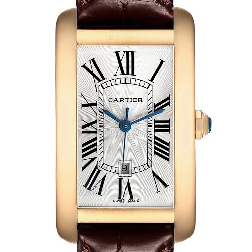 Photo of Cartier Tank Americaine Yellow Gold Automatic Mens Watch W2603156 Card