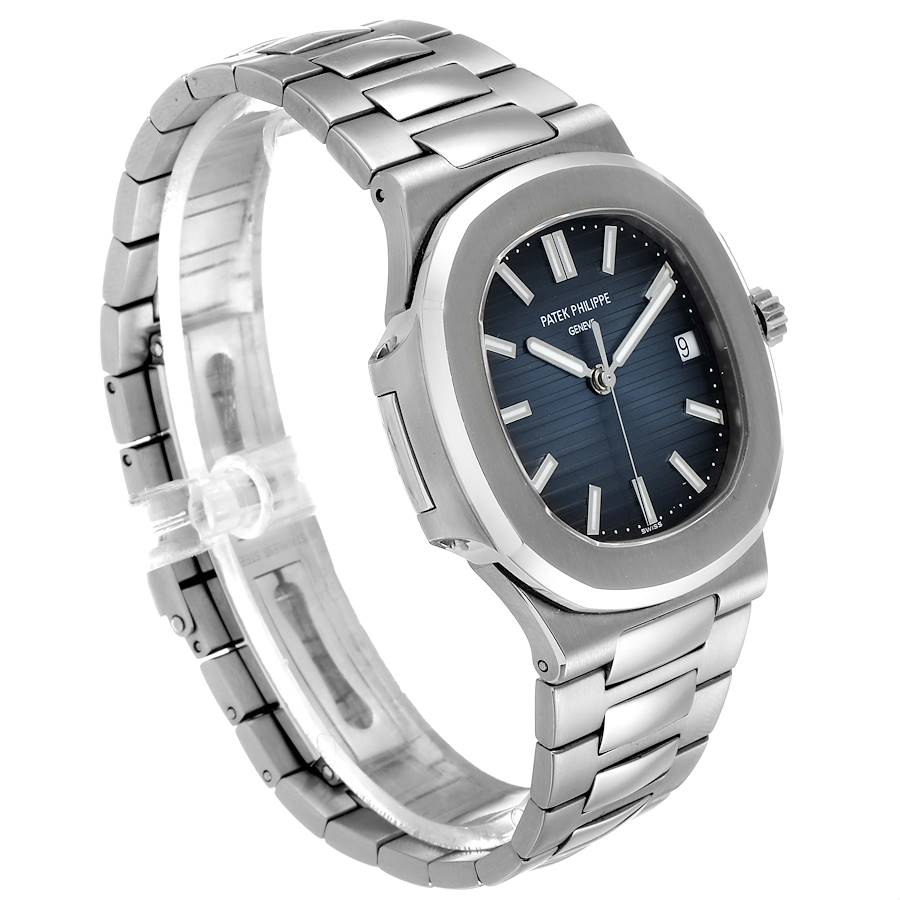 SOLD OUT: Patek Philippe Nautilus Blue Stainless Steel Bracelet 38mm 5