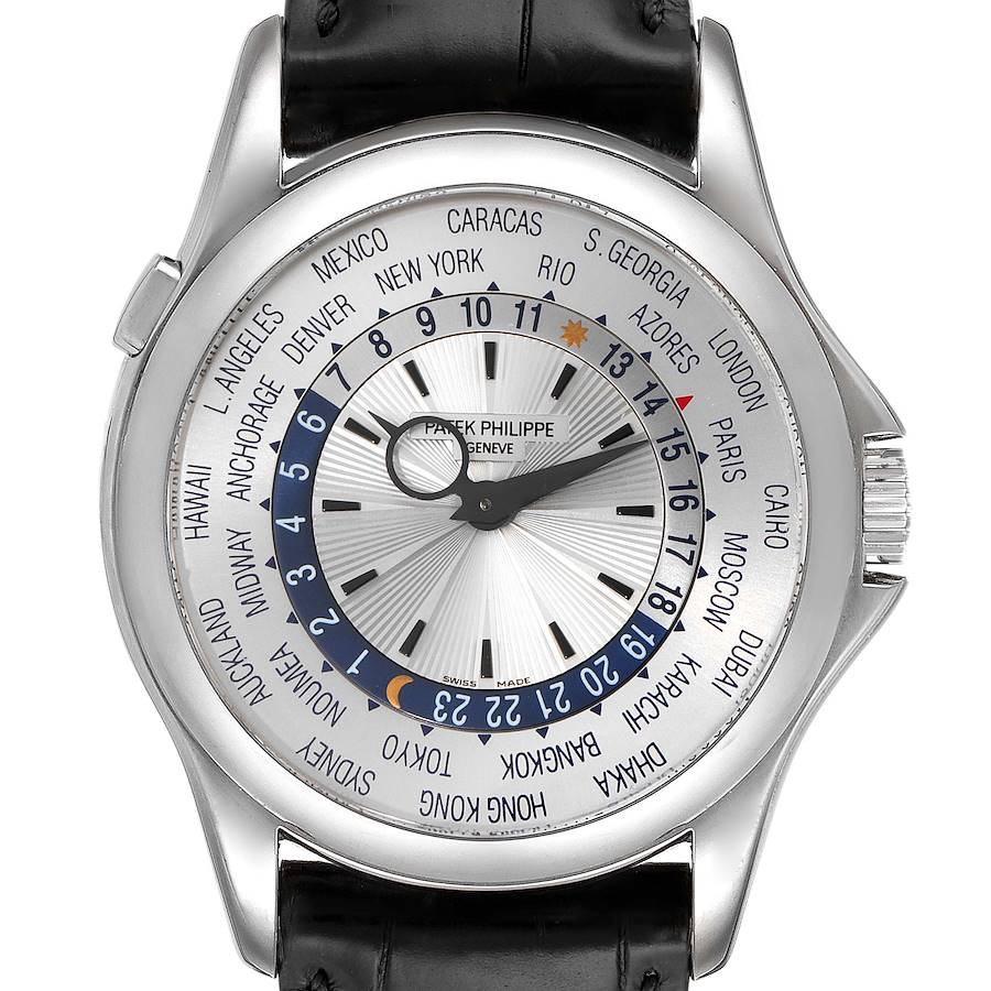 Patek Philippe World Time Complications White Gold Mens Watch 5130 SwissWatchExpo