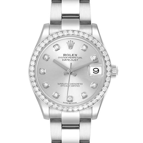 Photo of Rolex Datejust Midsize 31 Steel White Gold Diamond Ladies Watch 278384