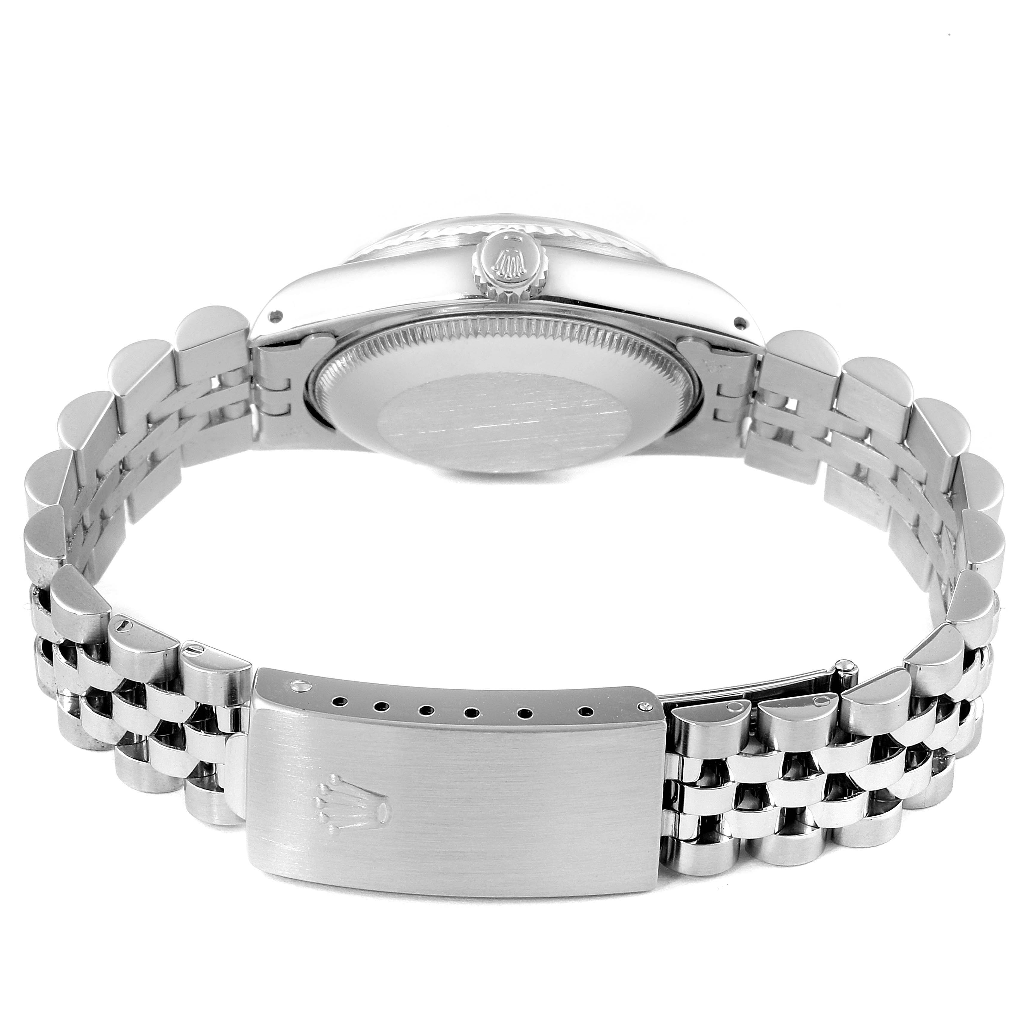 Rolex Datejust Midsize Steel White Gold Diamond Dial Ladies Watch 68274 ...