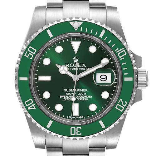 Photo of Rolex Submariner Hulk Green Dial Bezel Steel Mens Watch 116610LV