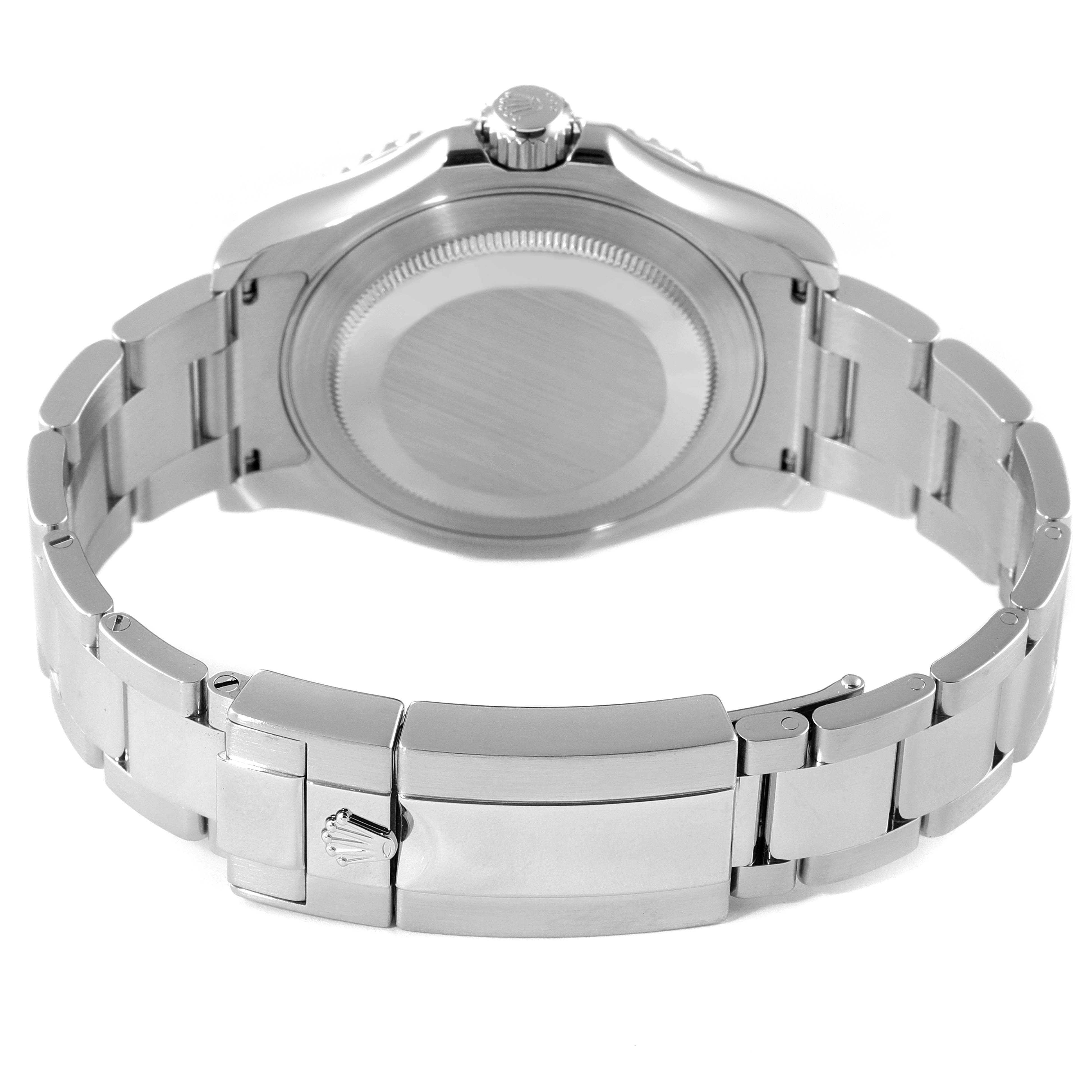 The image shows the back and bracelet clasp of a Rolex Yacht-Master 116622 Men's Stainless Steel Blue Dial 116622 Men's Stainless Steel Blue Dial watch, viewed from the rear angle.