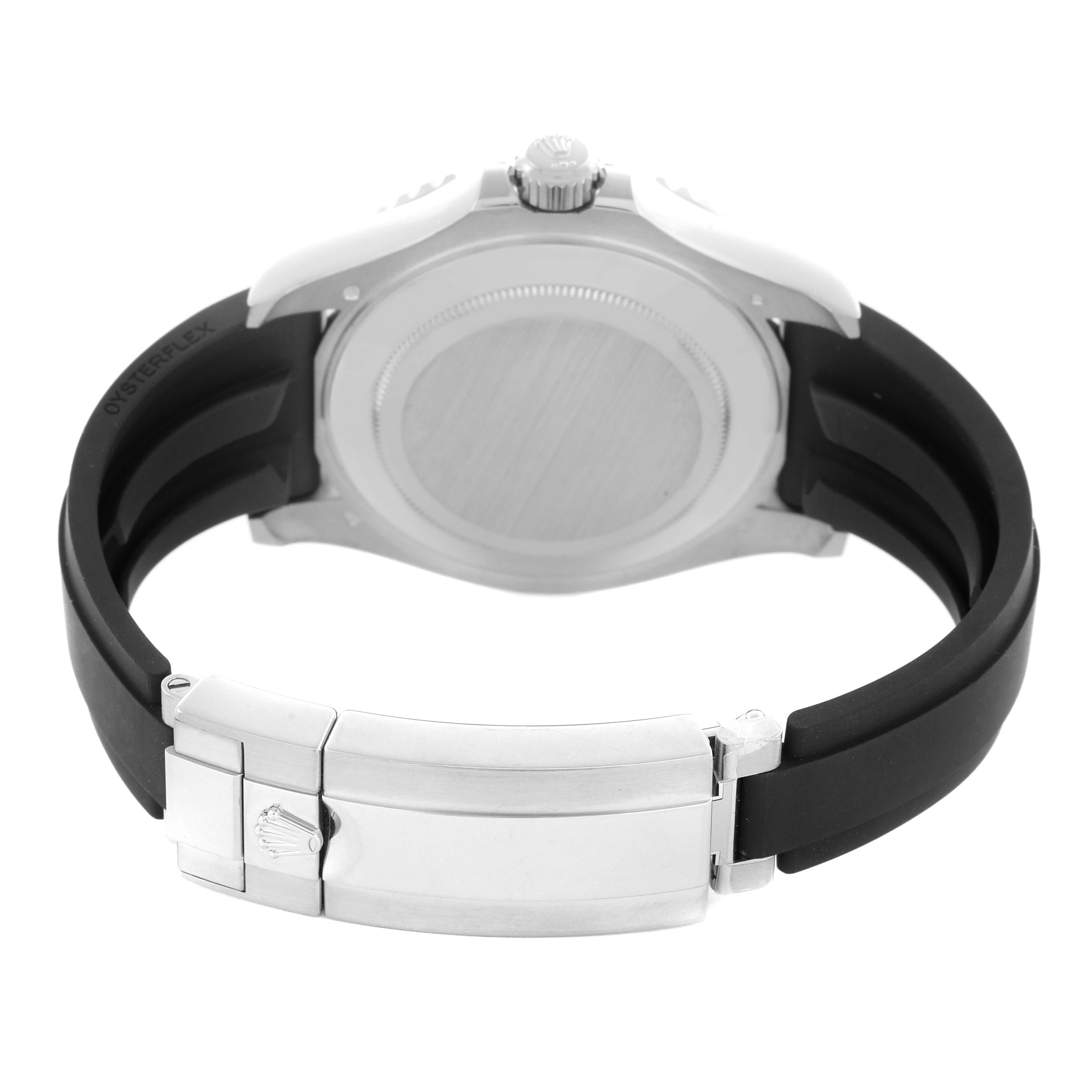 The image shows the back case and clasp of the Rolex Yacht-Master 226659 Men's White Gold Black Dial 226659 Men's White Gold Black Dial, focusing on the strap and clasp details.