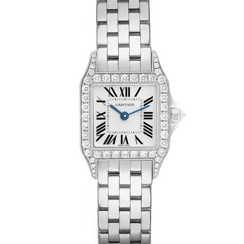 Photo of Cartier Santos Demoiselle White Gold Diamond Ladies Watch WF9005Y8