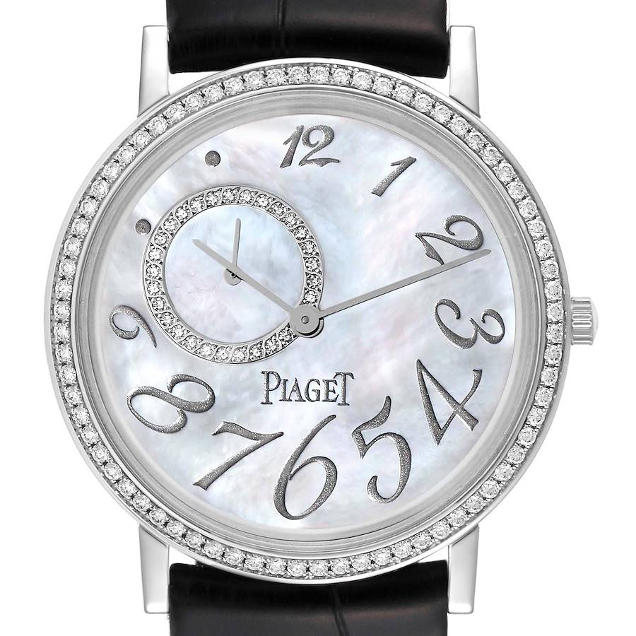 Piaget Altiplano Mother Of Pearl White Gold Diamond Mens Watch GOA31106 SwissWatchExpo