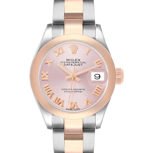 Photo of Rolex Datejust Steel Rose Gold Roman Dial Ladies Watch 279161 Box Card