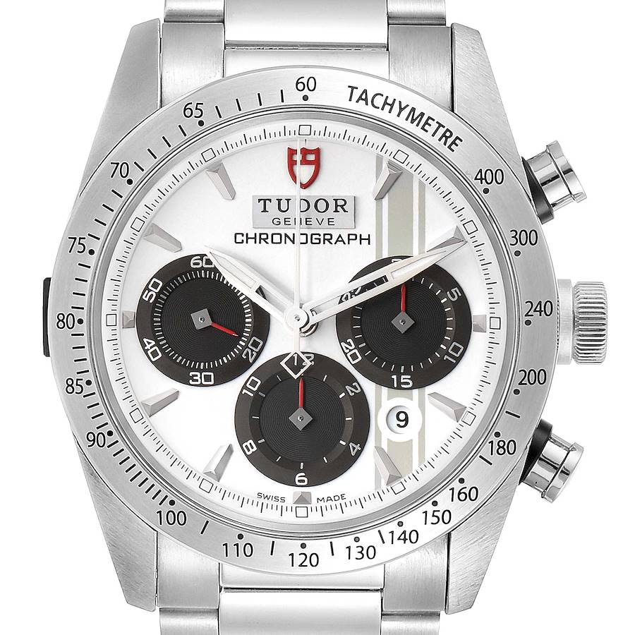 Tudor Fastrider White Dial Chronograph Steel Mens Watch 42000 SwissWatchExpo