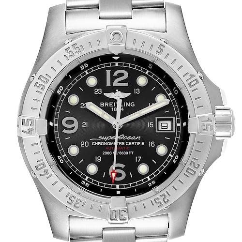 Photo of Breitling Superocean Steelfish Black Dial Mens Watch A17390 Papers