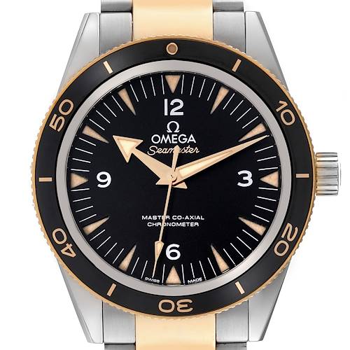 Photo of Omega Seamaster 300 Steel Yellow Gold Mens Watch 233.20.41.21.01.002 Card