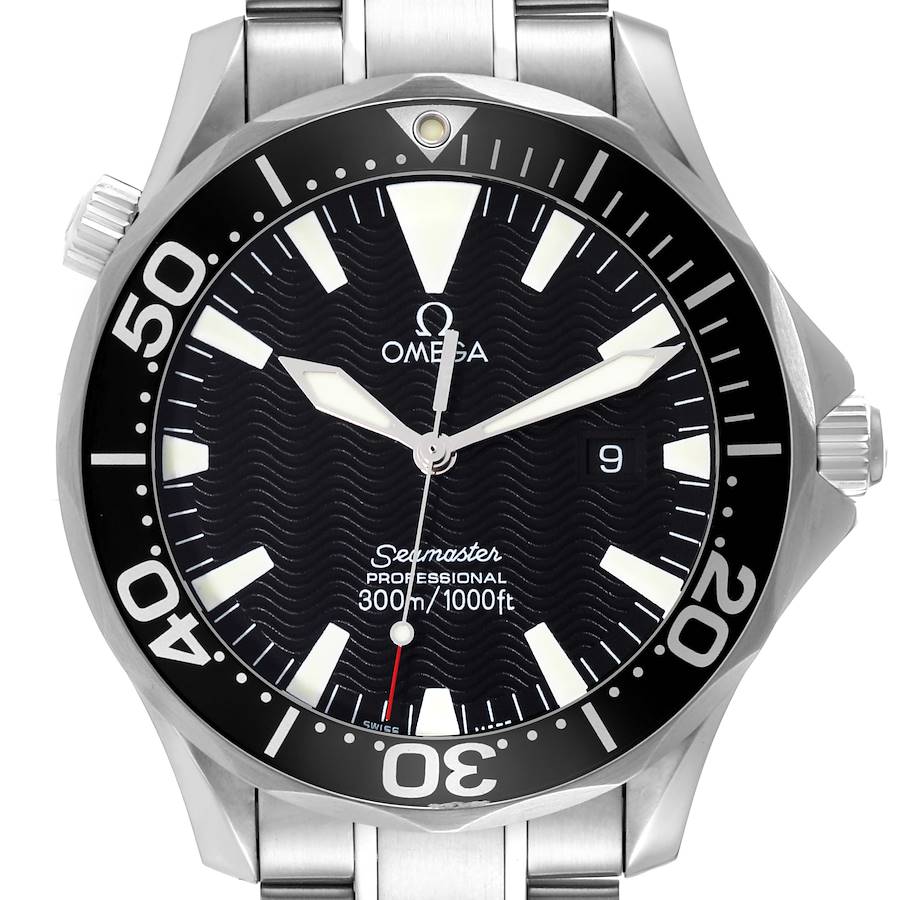Omega Seamaster 41mm Black Dial Steel Mens Watch 2264.50.00 Card SwissWatchExpo