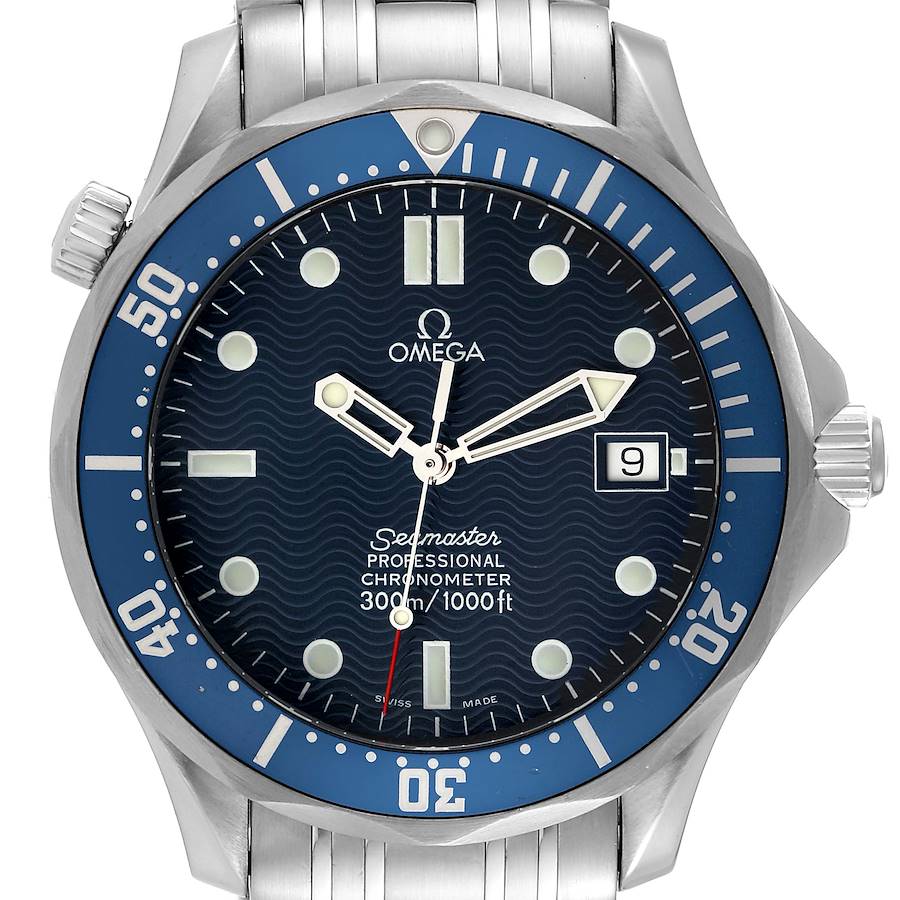 Omega Seamaster Diver 300mm Blue Dial Steel Mens Watch 2531.80.00 SwissWatchExpo