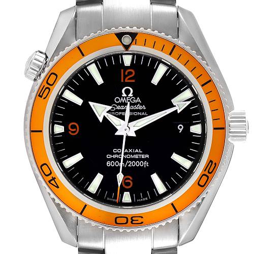 Photo of Omega Seamaster Planet Ocean Orange Bezel Steel Watch 2209.50.00 Box Card