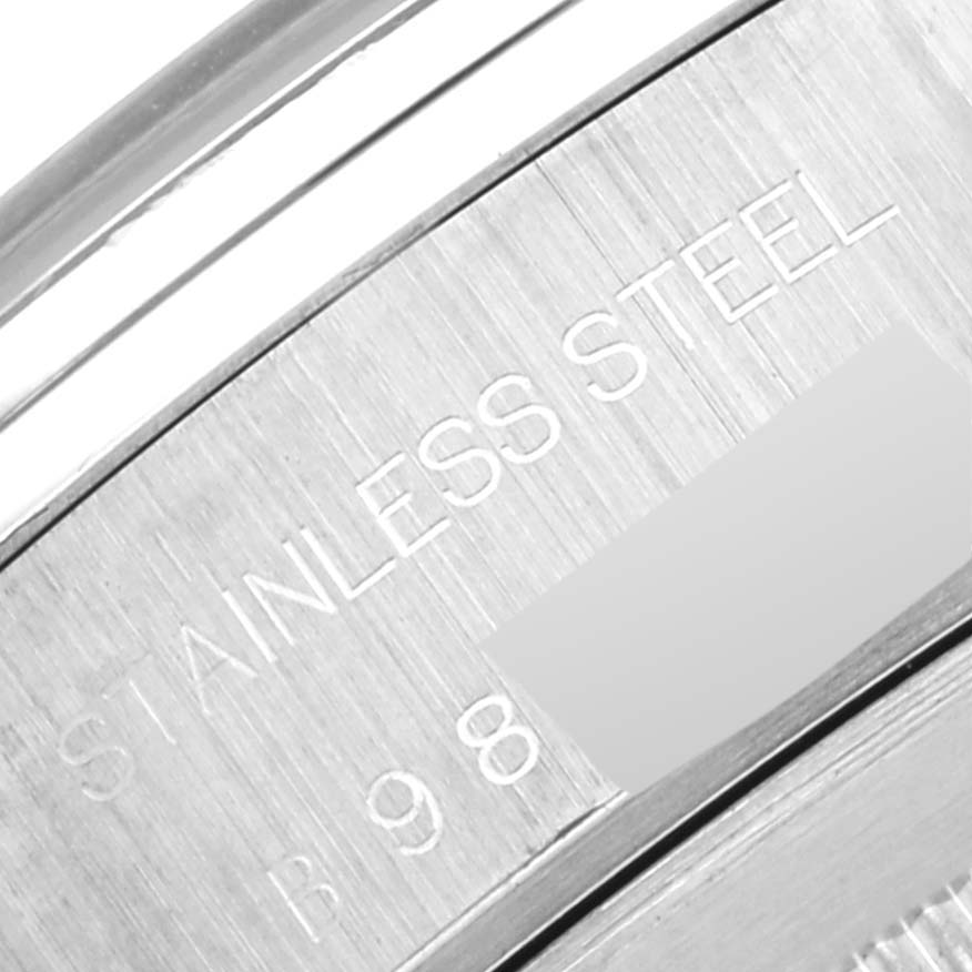 This image shows a close-up of the stainless steel back of a Tudor Prince watch.