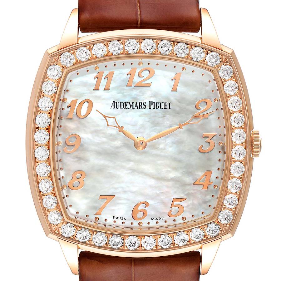 Audemars Piguet Tradition Rose Gold MOP Diamond Mens Watch 15337 SwissWatchExpo