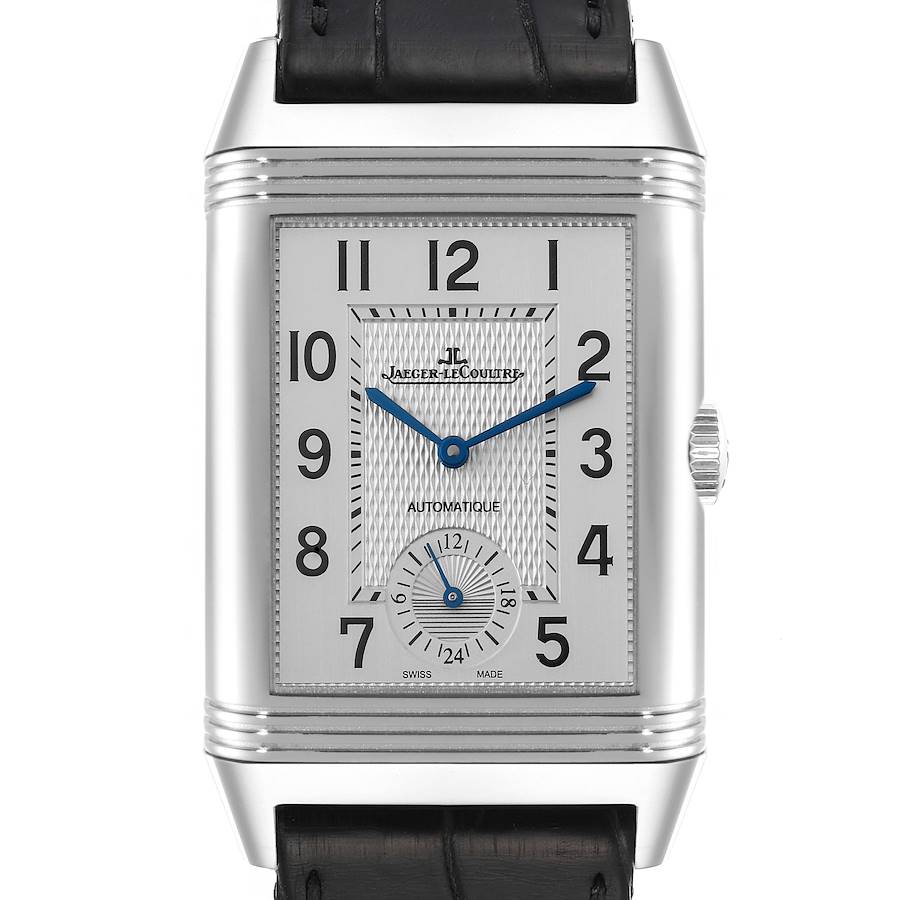 Jaeger LeCoultre Reverso Duoface Day Night Steel Mens Watch 215.8.S9 Q3838420 SwissWatchExpo