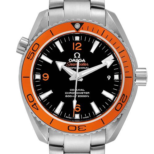 Photo of Omega Seamaster Planet Ocean Orange Bezel Watch 232.30.42.21.01.002 Box Card