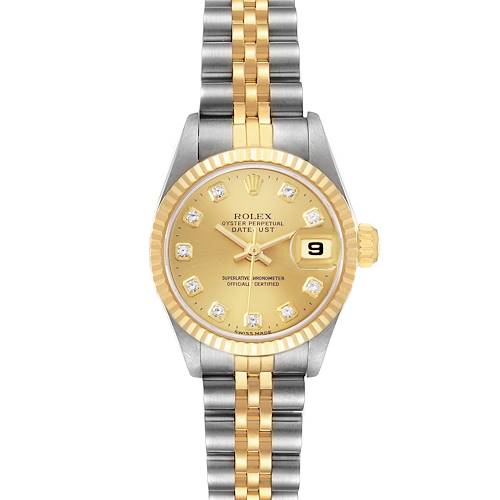 Photo of NOT FOR SALE Rolex Datejust 26mm Steel Yellow Gold Diamond Dial Ladies Watch 69173 PARTIAL PAYMENT