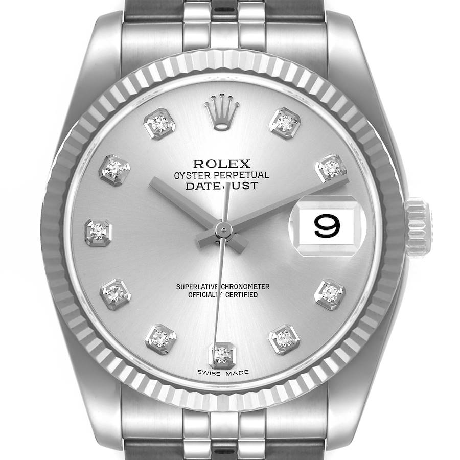 NOT FOR SALE Rolex Datejust Steel White Gold Diamond Dial Mens Watch 116234 PARTIAL PAYMENT SwissWatchExpo