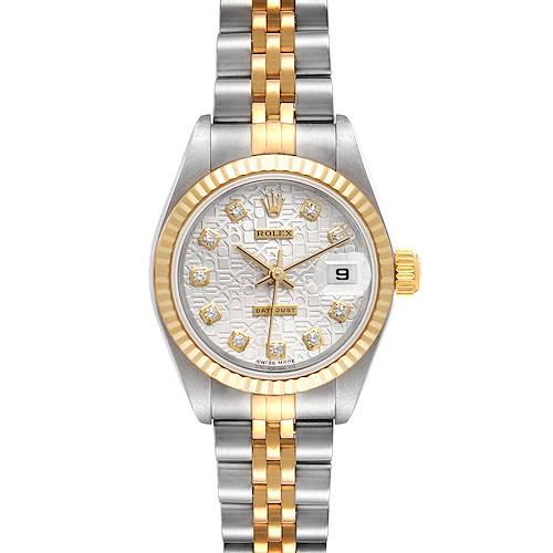Photo of Rolex Datejust Steel Yellow Gold Diamond Anniversary Dial Ladies Watch 79173