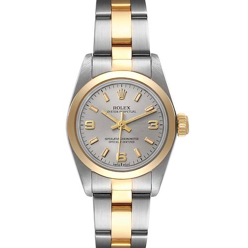 Photo of Rolex Oyster Perpetual Non Date Steel Yellow Gold Ladies Watch 67183