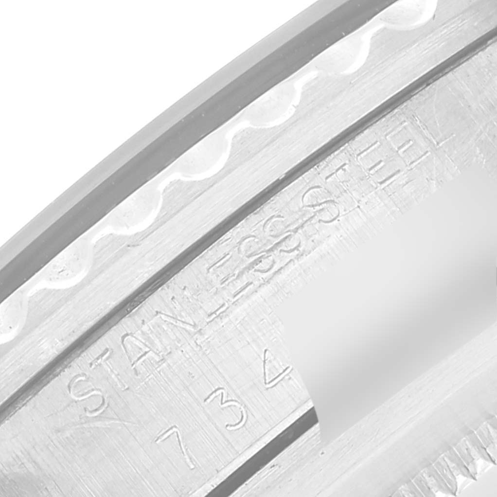 The image shows a close-up of the case back of a Rolex Submariner 5513 Men's Stainless Steel Black Dial 5513 Men's Stainless Steel Black Dial, displaying the engraved text indicating "STAINLESS STEEL".