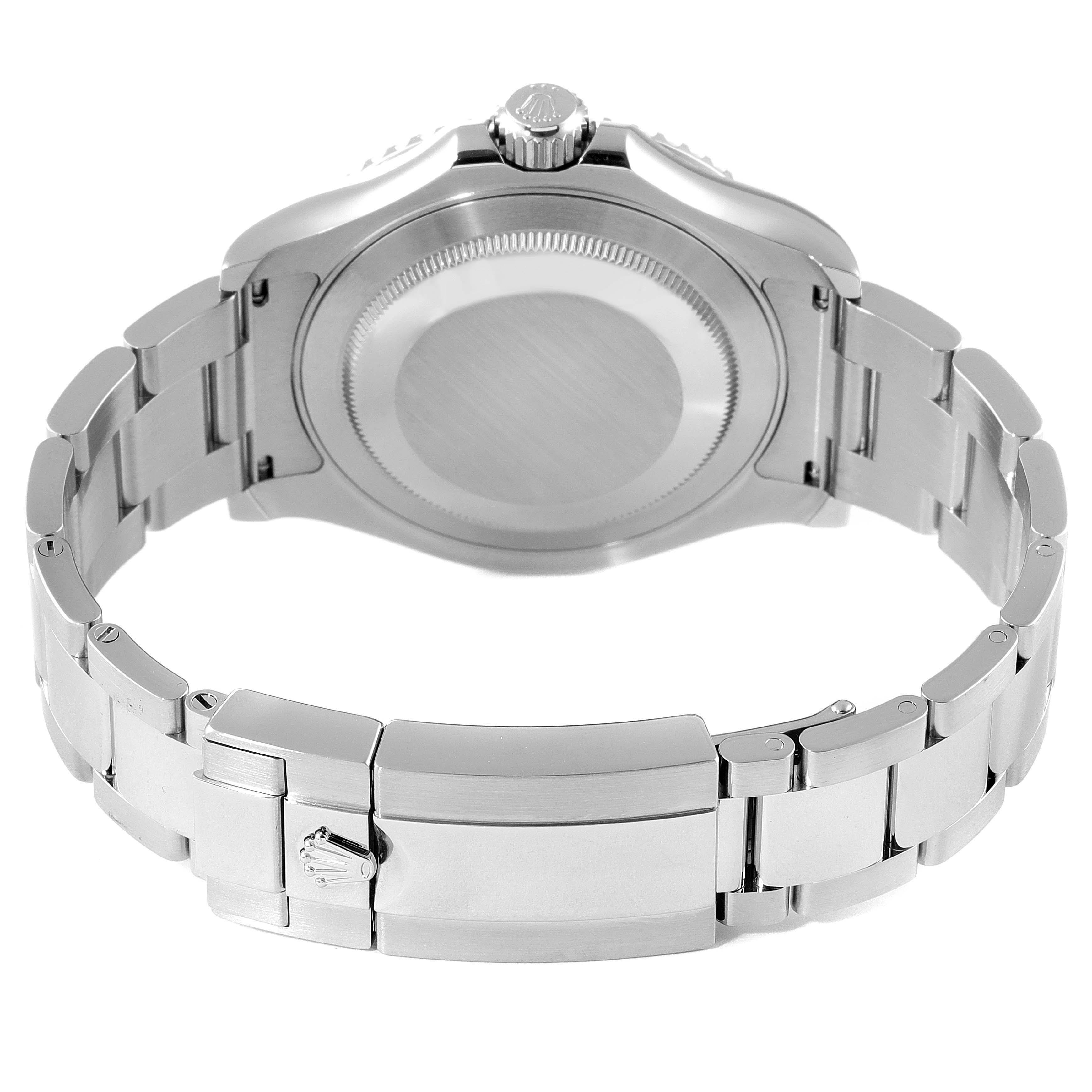 The image shows the back view and bracelet of the Rolex Yacht-Master 116622 Men's Stainless Steel Grey Dial 116622 Men's Stainless Steel Grey Dial watch.