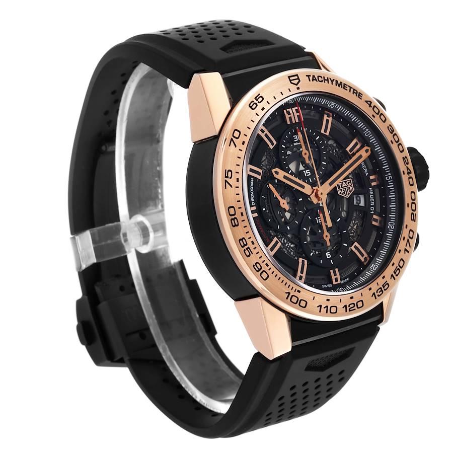 Tag Heuer Carrera Skeleton Titanium Rose Gold PVD Mens Watch