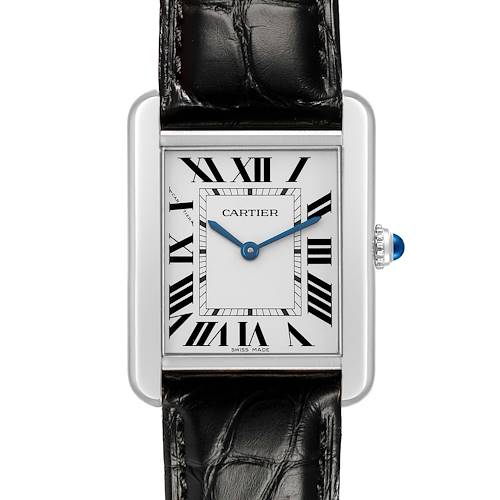 Photo of Cartier Tank Solo Steel Black Strap Ladies Watch W5200005