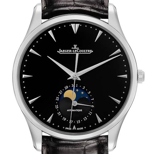 Photo of Jaeger LeCoultre Master UltraThin Moonphase Steel Mens Watch Q1368470 Papers
